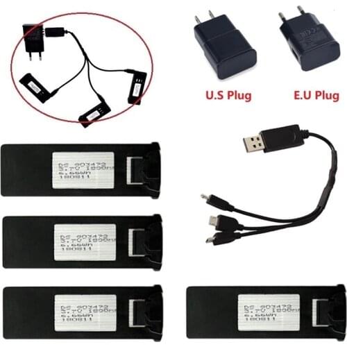 3.7V 1800mAh Lipo Battery With 3-in-1 Charger Set For JD-20S JD20S YH18S RC Quadcopter Spare Parts 3.7V Rechargeable Battery