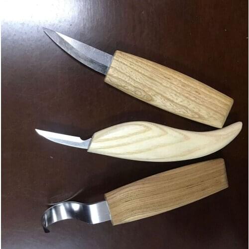 Wood Carving Stainless Steel Chisel 3pcs Tools For Carpentry Handicraft Woodworking Tools Curved Knife Carving Chisel 170mm