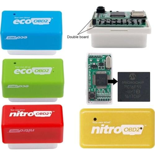 Nitro OBD2 EcoOBD2 15% Fuel Saver More Power ECU Chip Tuning Box Plug Driver Nitro OBD2 EcoOBD2 For Benzine Diesel Gasoline Cars