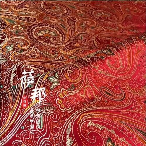 African satin fabric imitate silk Brocade Fabric Damask Jacquard Apparel Costume Upholstery patchwork tissu 75*50cm