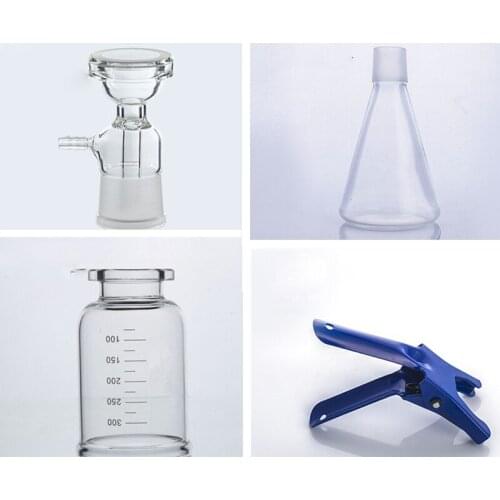 1000mL Vacuum Filtration Apparatus with Rubber Tube Glass Sand Core Liquid Solvent Filter Unit Device Laboratory Equipment
