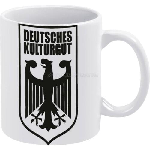 Deutsches Kulturgut White Mug New Good Quality Print Mug 11 Oz Coffee Cup Germany Heritage Eagle Auto Cultural Asset