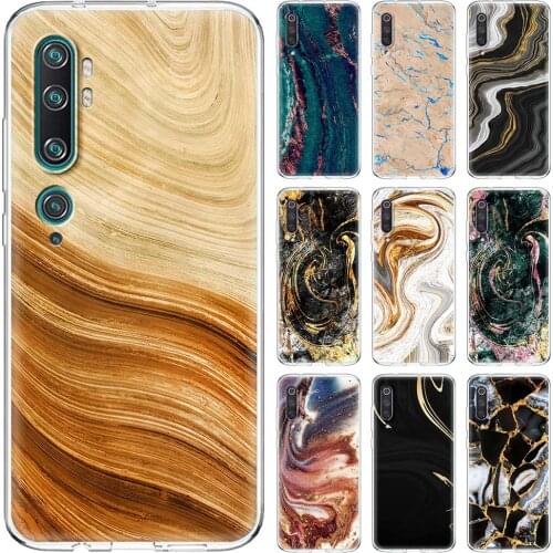 Ink Green Luxury Marble Soft Phone Case for Xiaomi Mi Note 10 A2 8 10T Lite 10 Pro 5G 9T CC9 CC9E Poco X2 C3 X3 Cover Shell