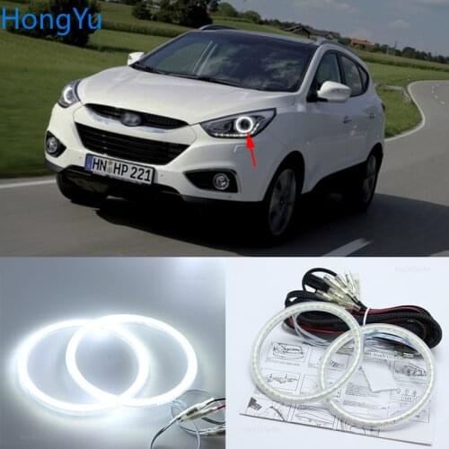 For Hyundai ix35 2010 2011 2012 Super Bright white color 3528 SMD led Angel Eyes kit daytime running light DRL