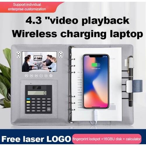 Dropshipping MP4 Player Planner Video HD Display 4.3 inch Screen 16GB Usb 8000mAh Wireless Notebook with Powerbank