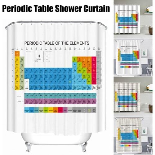 Hot Sale Periodic Table of Elements Background Bathroom Shower Curtain Science Education Theme for Home Bathroom NOV99