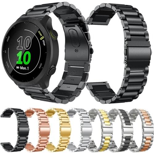 Classic business metal strap For Garmin Forerunner 55 Stainless Steel Bracelet Forerunner 245 Music 645 Watch Band Watchband