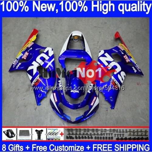 Body For SUZUKI GSXR 600 750 CC GSXR600 2001 2002 2003 14MC.94 GSXR750 GSX-R600 01 03 GSXR-600 K1 01 02 03 Fairing Factory blue