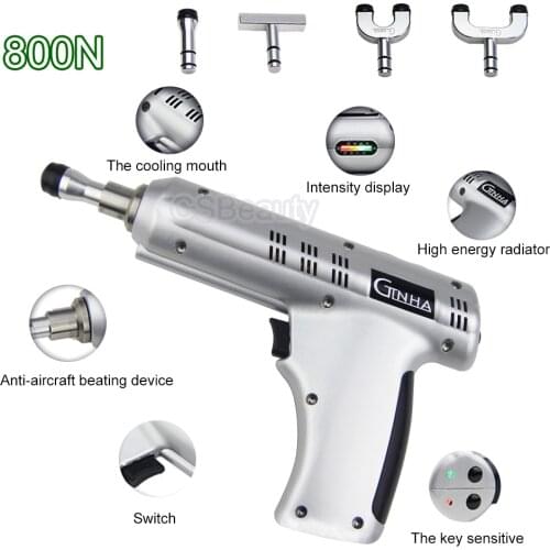 Spine Chiropractic 4 Heads chiropractic adjusting instrument /Electric Correction Gun Massager/Impulse adjuster 800N Activators
