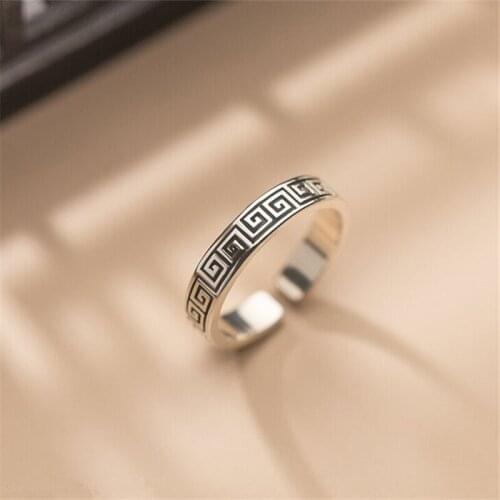 Miuoxion Wholesale Retro Texture Ring Personality Fashion Punk Party Jewelry For Women Feature Namour Charm Gift All Seasons