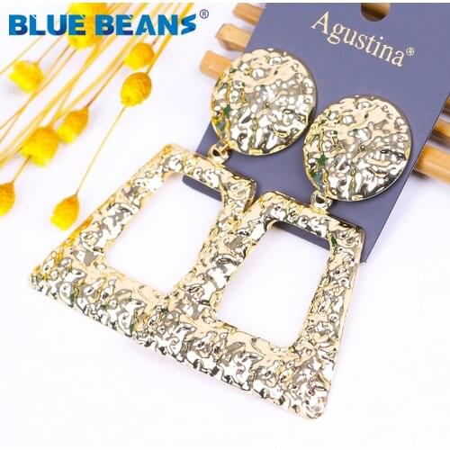 Fashion Metal Earrings For Women Drop Earring Geometric Earrings Gold/silver Color Minimalist Jewelry Punk European Trendy Gift