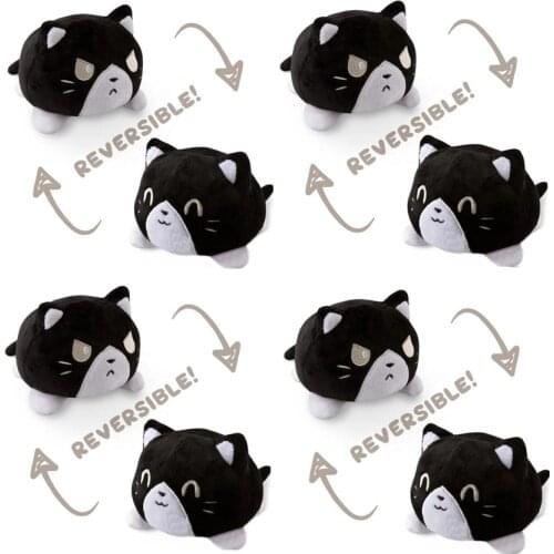 New Two-sided Cat Unicorn Plush Toys Mood Octopus Emotion Cat Gato Doll Double-Sided Flip Doll Peluches For Pulpos Kid Gift