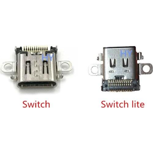 2PCS 5PCS Original Replacement For Nintendo Switch Console Charging Port Power Connector Switch Lite USB Type-C Charger Socket