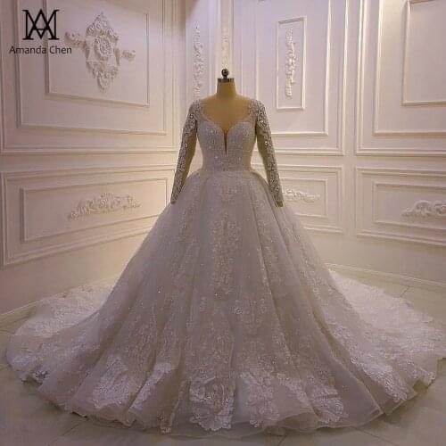 Ashley carol High End Quality Customized Lace Applique Low Back Wedding Dress