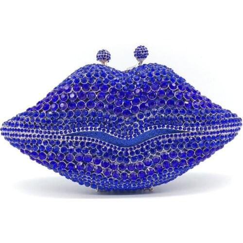 Bee In Fly Luxury Lip Handmade Diamond Evening Bag Wedding Bride Clutch Zero Wallet