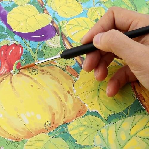 11 piece type Hook line pen watercolor soft hair oil painting extra fine weasel hair Hand Painted brush gouache acrylicMiniature