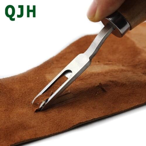 DIY Handmade French Leather Edge Beveler Cutting Skiving Trimming Leather Tool Grooving Edge Bevel