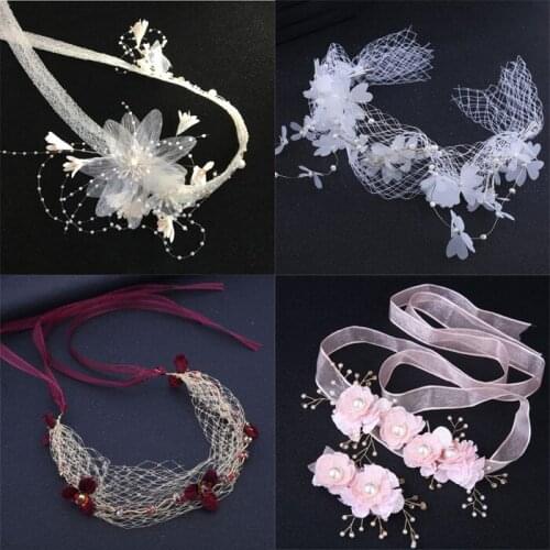 Bridal Fashion Pearl Rhinestone Jewelled Hair Bands For Women Girls Lace Hairband Headband Hair Accessories Hair Clips Diademas