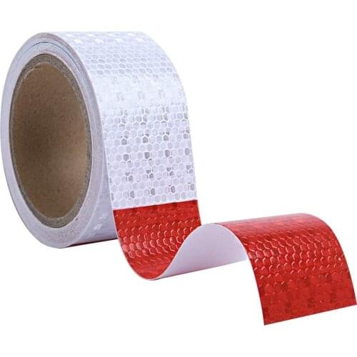 Reflective Tape Dot-C2 Waterproof Red And White Adhesive Safety Conspicuity Reflector Tape For Trailer, Cars, Trucks, Outdoor