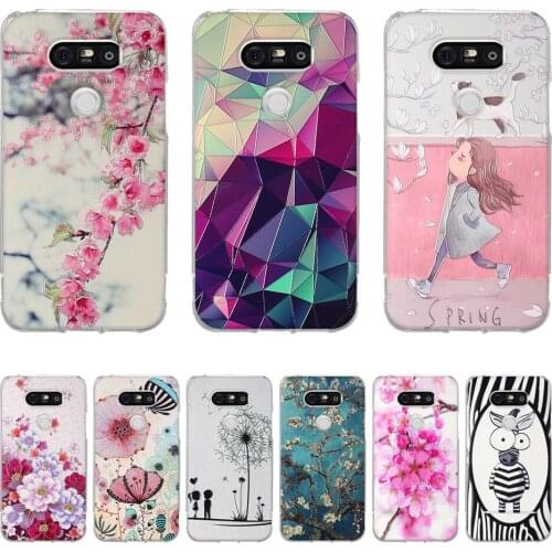 TPU Soft Cover Case For LG G 5 3D Relief Printing Pattern Back Phone Case Cover For LG G5 H868 Protection Silicone Shells Bags
