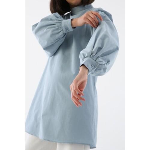 Shoulder Detailed Balloon Sleeve Tunic