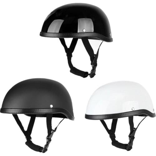 Motorcycle Cap Helmet Vintage Half Face Helmets Retro Safety Hat Head Protector