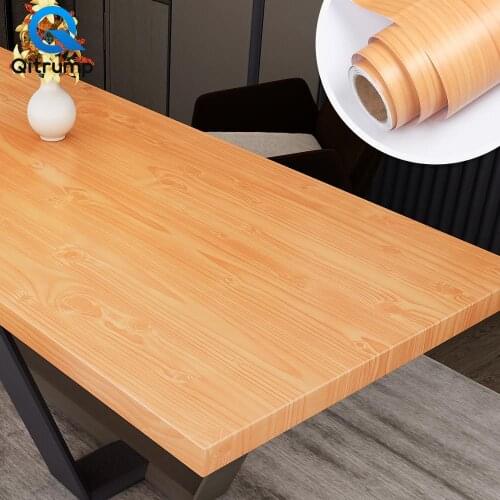 Waterproof PVC Vinyl Self Adhesive Wood Wallpaper DIY Desktop Cabinets Wardrobe Wall Sticker Contact Paper Furniture Door Decor