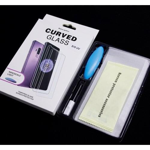 Full Glue UV Tempered Glass For Samsung Galaxy S20 S8 S9 S10 PLus Screen Protector Films For S10 Lite Note 8 9 10 20 Plus Ultra