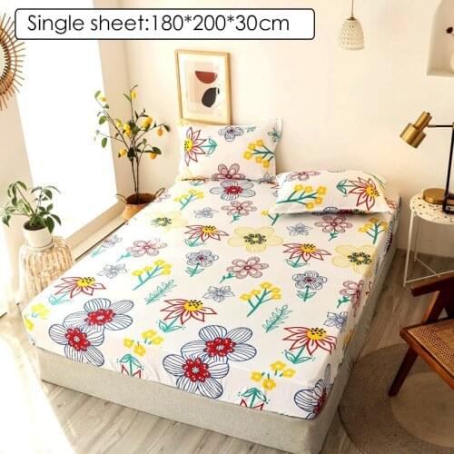 1pc Bed Sheet Blue Night Sky Prined Bed Sheets Hot Sale Pillowcase Drap De Lit Sheet on Elastic Queen Size Bed Sheets Set