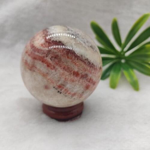 1pcs 4-5cm Natural Pork Stone Spheres Hand Carved Polished Crystal Balls Healing Gemstones For Home Decoration