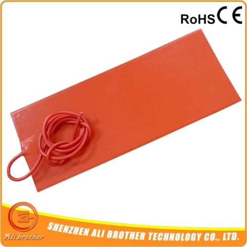 110V 300W 300*150mm silicone rubber heating pad with 100k thermistor and 3m adhesive