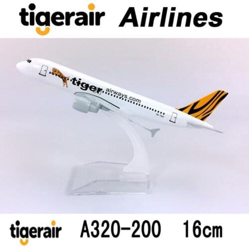 16CM 1:400 Airbus A320-200 model Tiger airways airlines with base alloy aircraft plane collectible display model collection