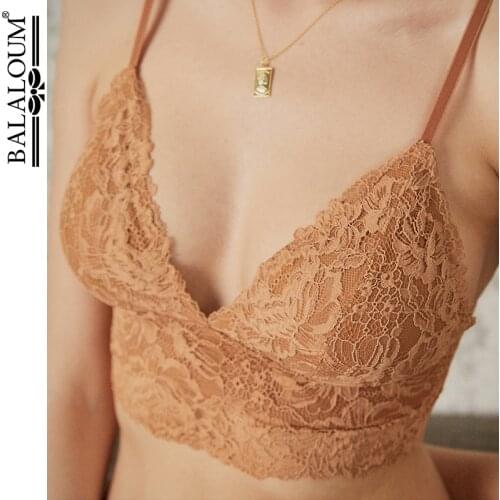 2019 Summer Women Push Up Wireless Lace Tempting Sexy Lingerie Floral Pattern Bra Top Women Bralette Underwear triangle cup