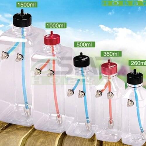 260ml 360ml 500ml 1000 750ML 1500ml fuel tank cnc cap rc aircraft gasoline methanol glow tank smoking tank