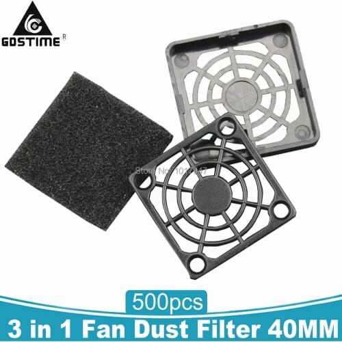 500Pcs/Lot Gdstime 40mm 3 in 1 Dustproof Sponge Filter Mesh 4cm Computer Case Dust Cover Fan Net