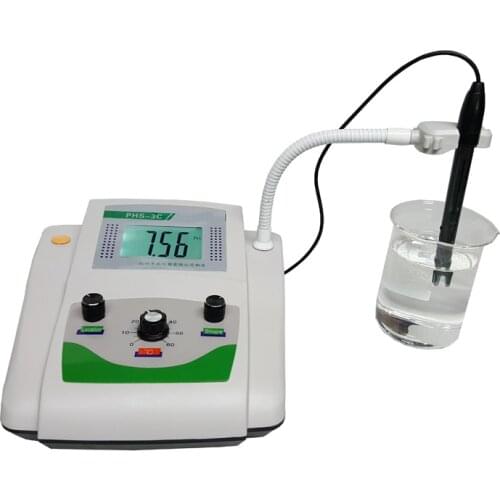 Basic Lab Benchtop pH mV Meter Tester Accuracy +-0.01pH Temperature Compensation Free Shipping