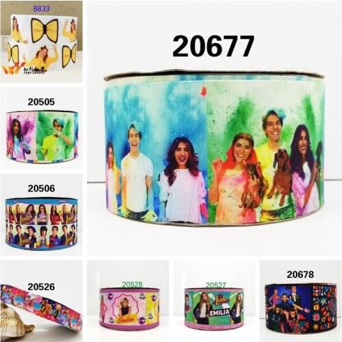 Free shipping 2018 new arrival 50yards cartoon printed grosgrain ribbons 20677