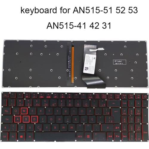 BR/Brazil Brazilian keyboard backlight for Acer Nitro 5 AN515 51 52 AN515-53 AN515-31 AN515-42 41 pc laptop keyboards NK1151700K