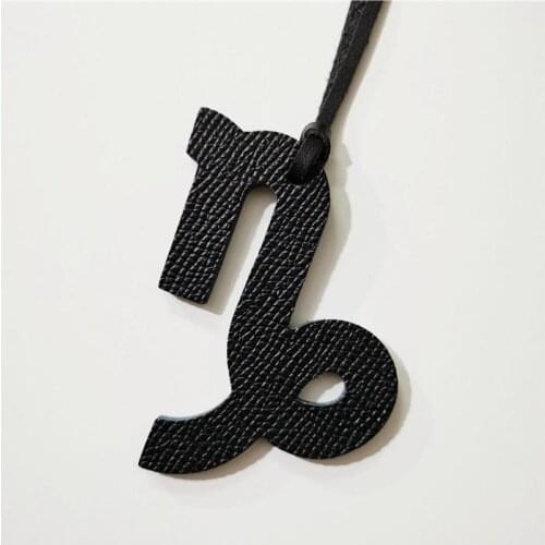 Personality Constellation Keyrings For Students Schoolbag Holder Real Leather Capricorn Ornaments Popular Colorful Keychains