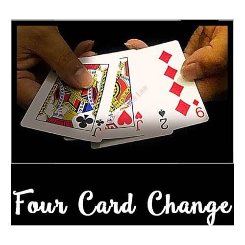 Four Card Change Card Magic Tricks