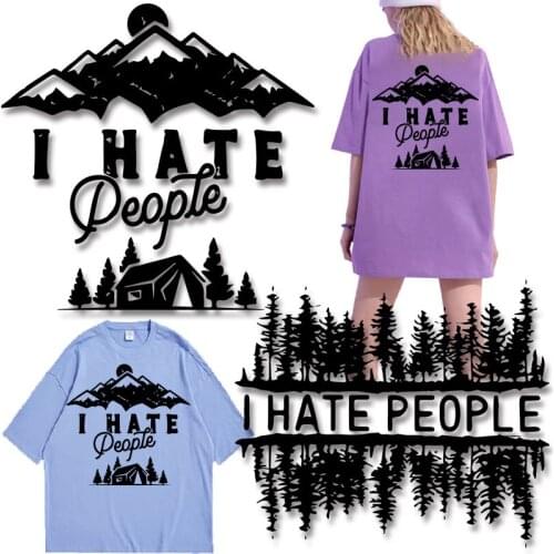 Scenery Washable DIY Appliques Iron-on Transfers Cheap Letter Stickers Heat Transfer printing Stickers Printed Decoration