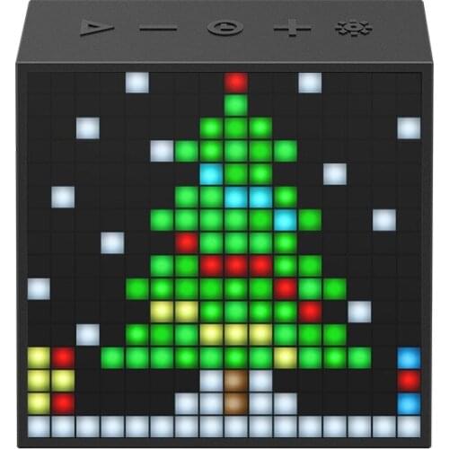 Divoom TIMEBOX-EVO dot tone pixel bluetooth speaker alarm clock lyrics subtitles Porsche mosaic screen