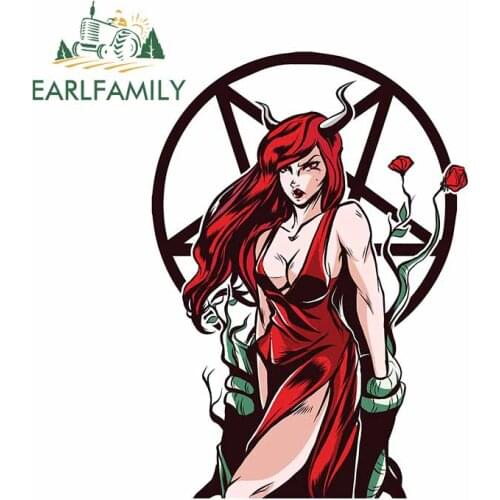 EARLFAMILY 13cm x 9.3cm for Lilith Hell Girl Car Stickers Laptop Refrigerator Car Styling Decal Fine Creative Surfboard Graphics