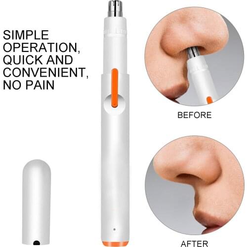 Electric Nose Ear Hair Trimmer Effctive For Men And Women With USB Fast Charge Low Noise Mini Pen-grip Portable Nose Epilator