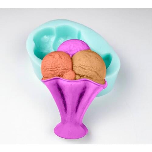 PRZY Mould Silicone Cup ice cream Molds Handmade Ice cream Mold Soap Molds Fondant Soap Clay Resin Candle Mould