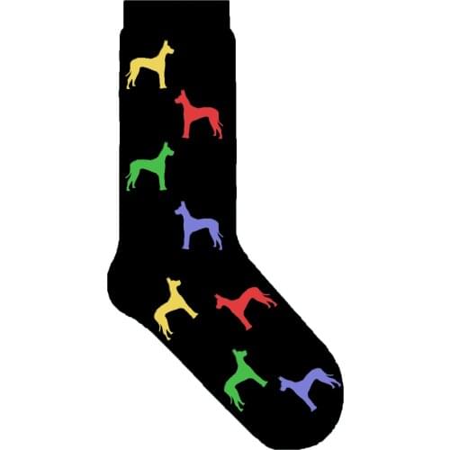Colorful Great Dane dog socks women unisex fun crew socks with Great Dane dog theme gift ORIGINAL 50 pair/lot