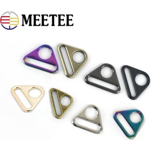 Meetee 5/10pc 25/32mm Metal Adjustment Belt Anti-skid Buckles Connection Bikini Button Bags Clothes Webbing Hardware Accessories