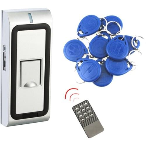 Metal Waterproof Biometric RFID 125KHZ Fingerprint Access Controller Door Reader with 100pcs tags optional