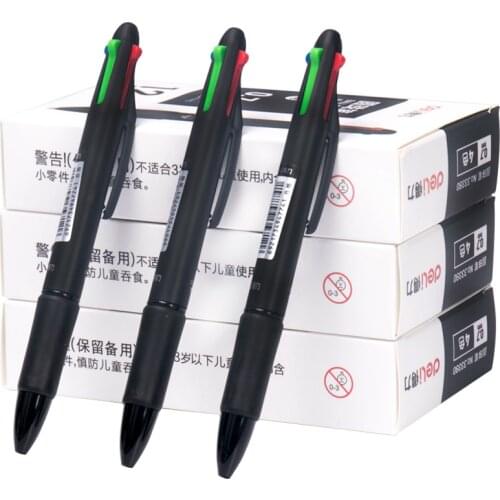 12pcs/lot MultiColor Pen Fine Point 4 in 1 Colorful Retractable Ballpoint Pens, Multi Function Pen, (0.7mm), Free Shipping