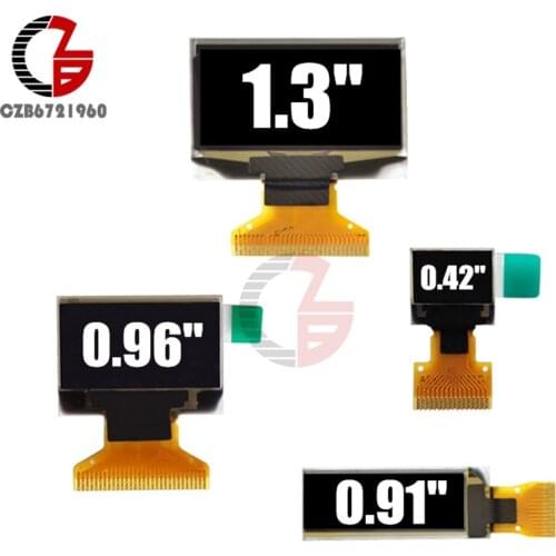 0.42 0.91 0.96 1.3 Inch OLED Display Module LCD White Blue Yellow 0.42" 0.91" 0.96" 1.3" 128x32 128x64 SSD1306 SH1106 IIC I2C
